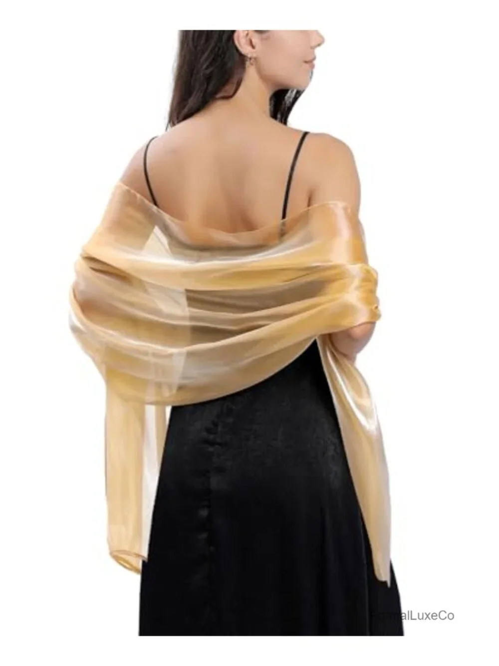 Sheer Chiffon Shawl Wrap for Women - Evening Dress Cover Up
